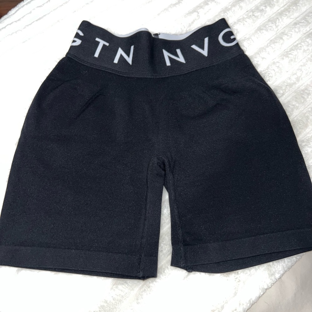 NVGTN black sport seamless shorts